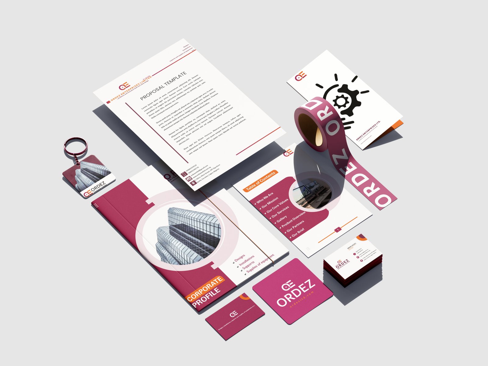 Ordez Enterprises Brand Identity Design Lagos